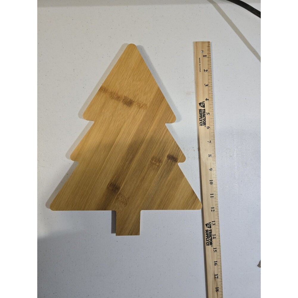 Christmas Tree Cutting Board Charcuterie Board Small Wood NWOT